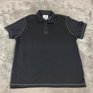 28 Palms Shirt Mens Black Hawaiian Short Sleeve Button Up XXL